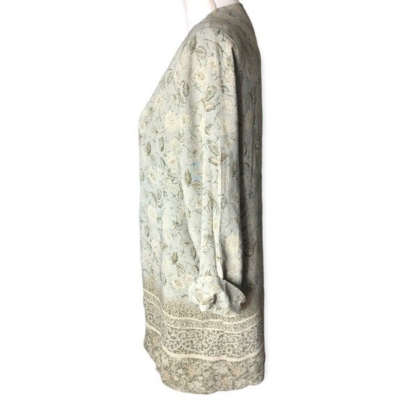 Tori Alexander Vintage Floral 3/4 Sleeve Open Front Cardigan Blouse - Picture 2 of 6